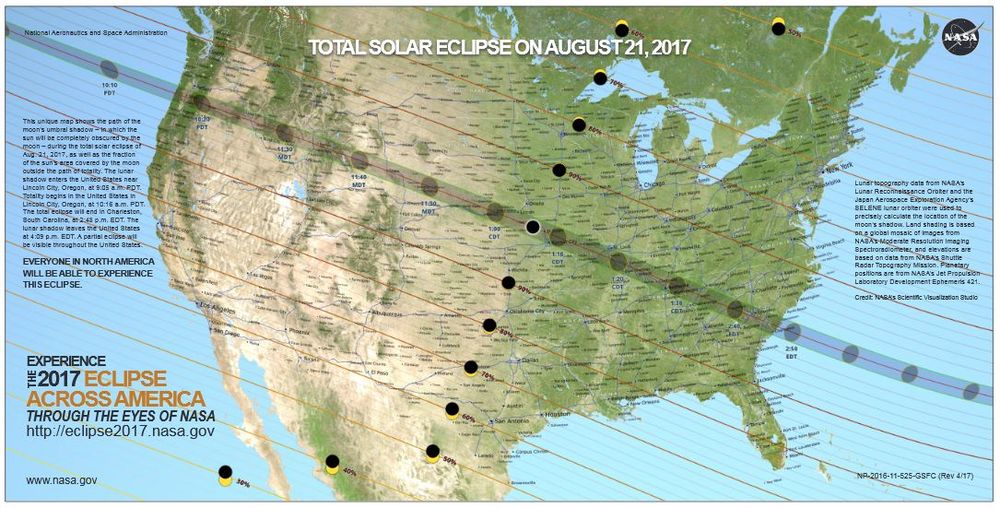 This NASA map of the projected path of the solar eclipse will help in deciding where to make good photographs.